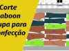 Corte baboon roupa para confecção