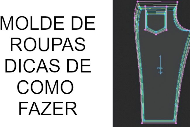 Molde de roupas tutoriais para o CAD