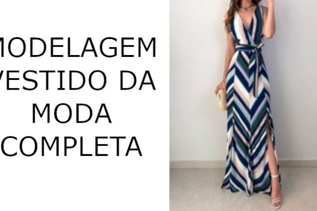 Vestido da moda, aprenda a fazer a modelagem