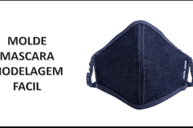 Molde de mascara simples em sistema CAD