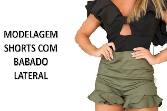 Shorts com babado modelagem optitex