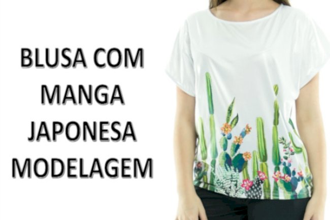 Blusa com manga japonesa modelagem optitex