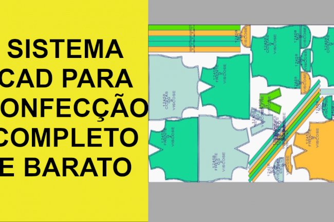 Sistema cad para confecção
