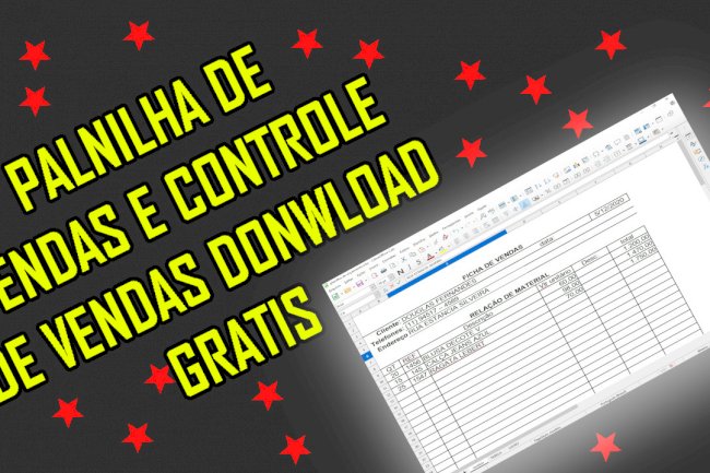 Planilha controle de vendas para clientes