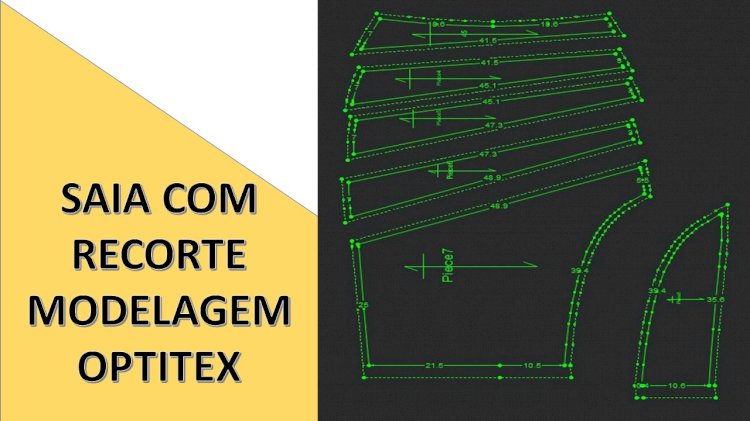 Saia com recorte modelagem completa